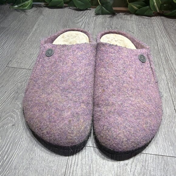 BIRKENSTOCK  Zermatt  Genuine Shearling Lined Purple Slipper Size 37 L6